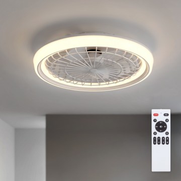 Brilagi - димований стельовий вентилятор LED/40W/230V Ø 48 см білий + пульт дистанційного керування