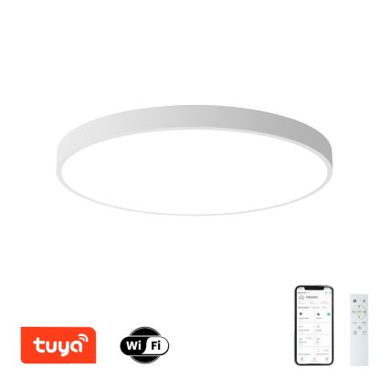 Brilagi - стельовий світильник LED з регулюванням яскравості POOL SMART LED/100W/230V 3000–6000K діаметром 80 см Wi-Fi Tuya білий + пульт дистанційного керування