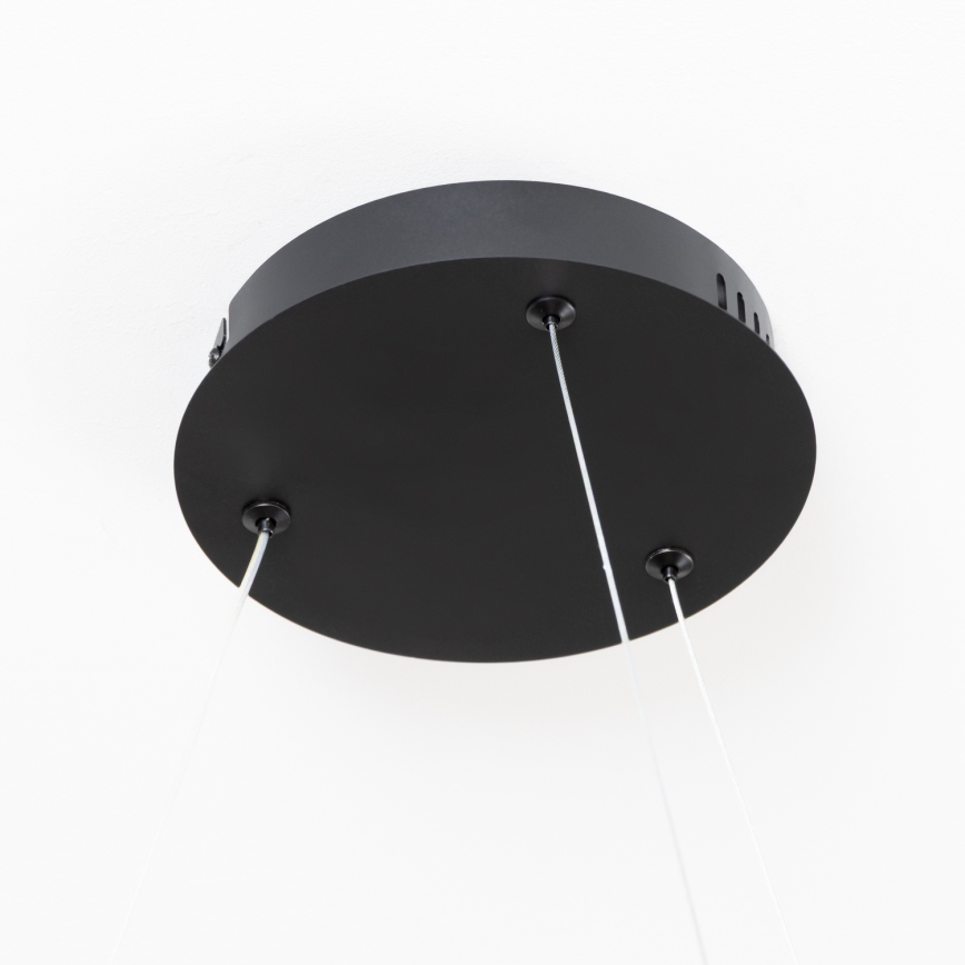 Brilagi - LED люстра на тросі з регулюванням яскравості FALCON SLIM LED/42 Вт/230 В 3000-6500K діам. 50 см чорна + пульт дистанційного керування