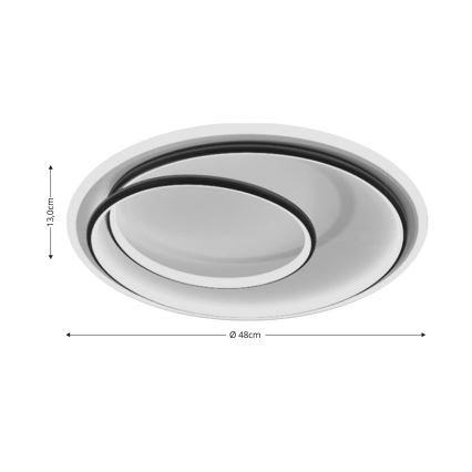 Brilagi - LED димований стельовий світильник FLARE LED/38W/230V діаметром 48 см 3000-6000K + пульт дистанційного керування