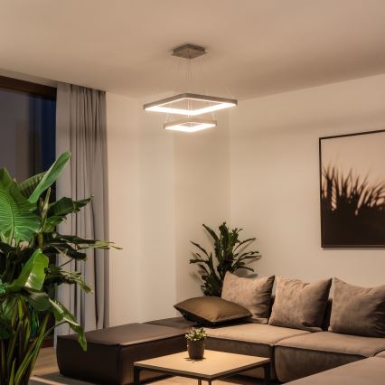 BRILAGI - LED люстра з регулюванням яскравості на тросі FALCON SLIM LED/78W/230V 3000-6500K 50x50 cm бежевий + дистанційне керування