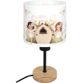 BRILAGI - Дитяча настільна лампа BOBO WOOD 1xE27/25W/230V дуб/чорна/біла/рожева/з феями