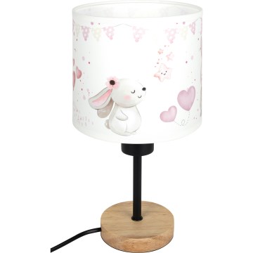 BRILAGI - Дитяча настільна лампа BOBO WOOD 1xE27/25W/230V дуб/чорний/кремовий/зайчики