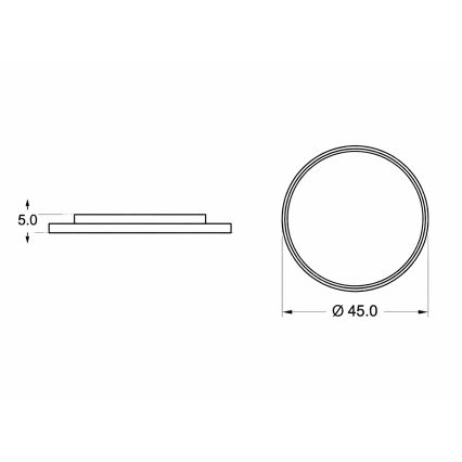 Brilagi - LED Дитячий стельовий світильник PIGGY, 70 Вт / 230 В, 3000/4500/6000 К, діаметр 45 см