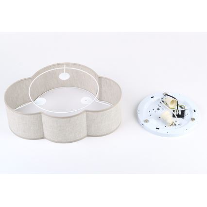 Brilagi - Дитячий стельовий світильник NIMBUS MINI LINEN 2xE27/15W/230V 31x43 см бежевий