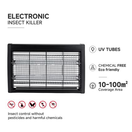 Brilagi - электрическая ловушка для насекомых 2x UV/18 Вт/230 В 100 м² черный