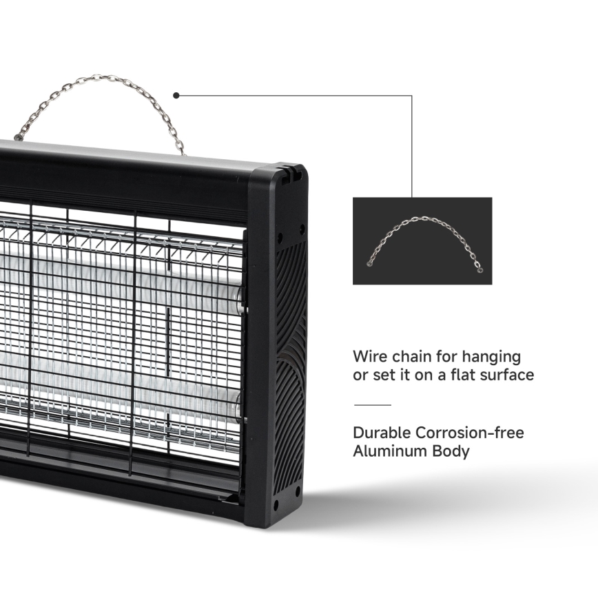 Brilagi - электрическая ловушка для насекомых 2x UV/18 Вт/230 В 100 м² черный