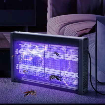 Brilagi - Електрична пастка для комах 2×УФ/10 Вт/230 В 60 м² чорна