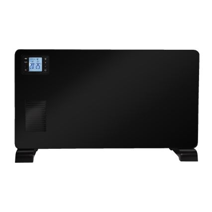 Brilagi - Електричний точковий обігрівач/конвектор 1000/1300/2300W LCD/таймер/TURBO/термостат чорний + пульт дистанційного керування