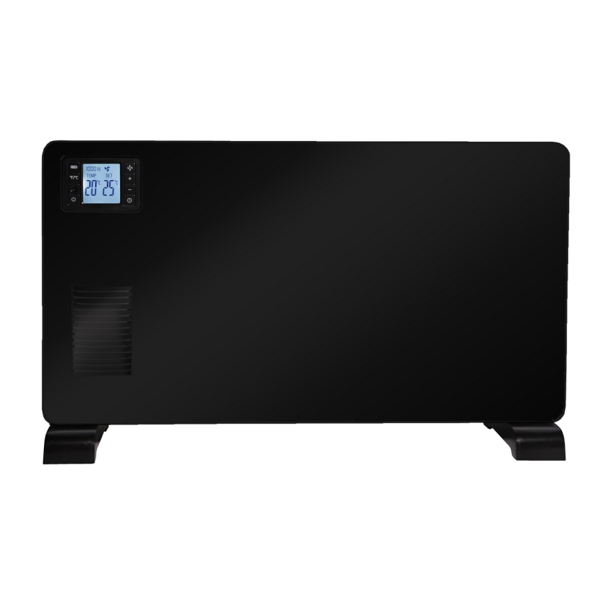 Brilagi - Електричний точковий обігрівач/конвектор 1000/1300/2300W LCD/таймер/TURBO/термостат чорний + пульт дистанційного керування
