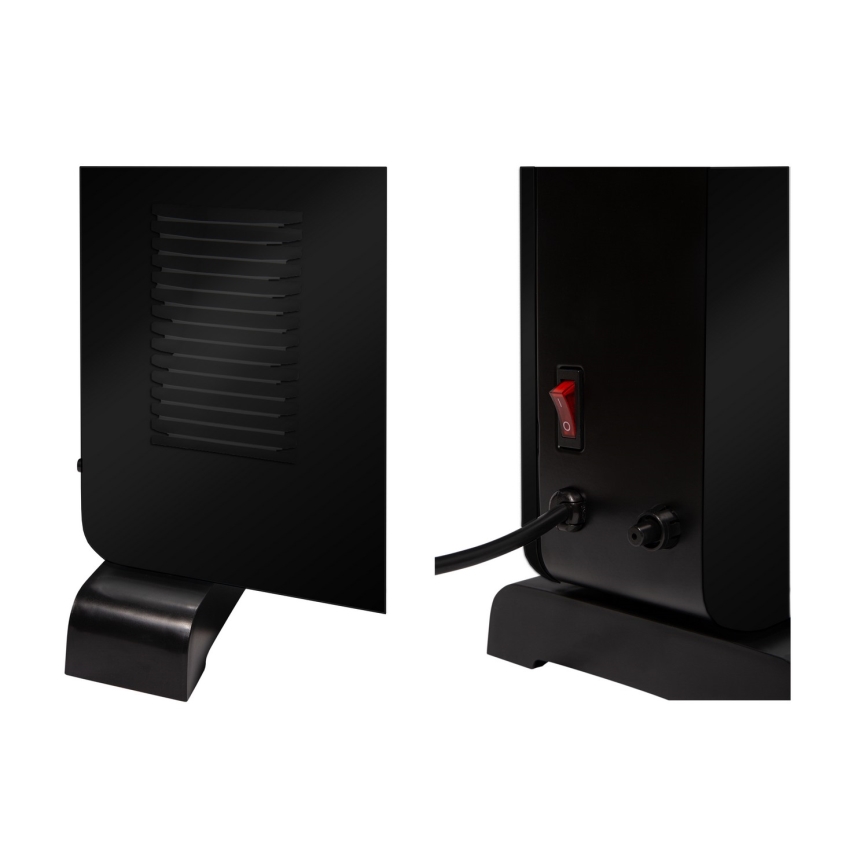 Brilagi - Електричний точковий обігрівач/конвектор 1000/1300/2300W LCD/таймер/TURBO/термостат чорний + пульт дистанційного керування