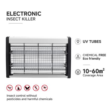 Brilagi - Електричний знищувач комах 2xUV/10W/230V 60 m2