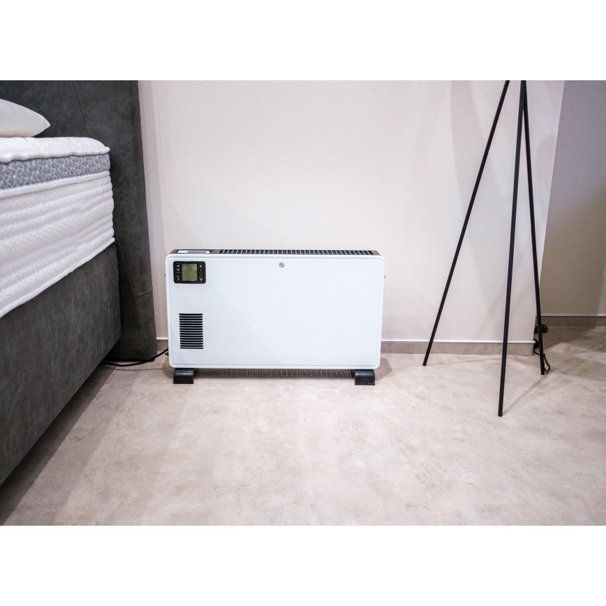 Brilagi - Електричний конвертор 1000/1300/2300W LCD/таймер/TURBO/термостат білий + ДК