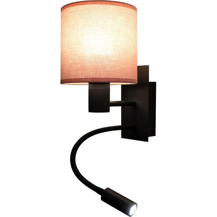 BRILAGI - LED гибкий настенный светильник BOBO 1xE27/25W/230V + LED/3W черный/розовый
