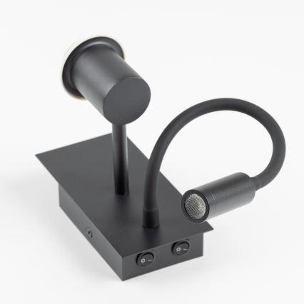 BRILAGI - LED детская гибкая настенная лампа BOBO 1xE27/25W/230V + LED/3W черная/белая/розовая/феи