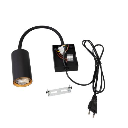BRILAGI - Гибкий настенный светильник с выключателем SELE 1xGU10/30W/230V черный/золотой