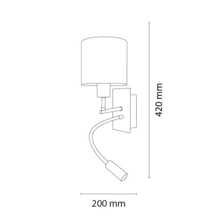 BRILAGI - LED дитяча гнучка настінна лампа BOBO 1xE27/25W/230V + LED/3W чорна/біла/з малюнком звіряток