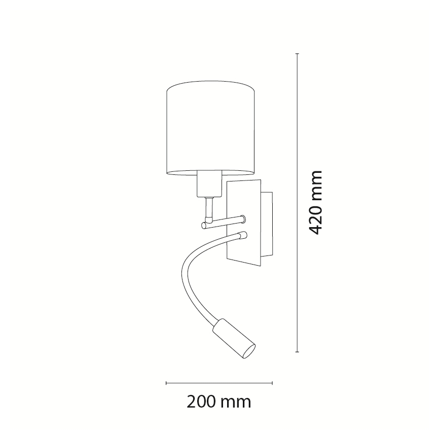 BRILAGI - LED дитяча гнучка настінна лампа BOBO 1xE27/25W/230V + LED/3W чорна/біла/з малюнком звіряток