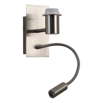 Brilagi - Гнучка настінна лампа NUBILA 1xE27/25W/230V + LED/3W матовий хром