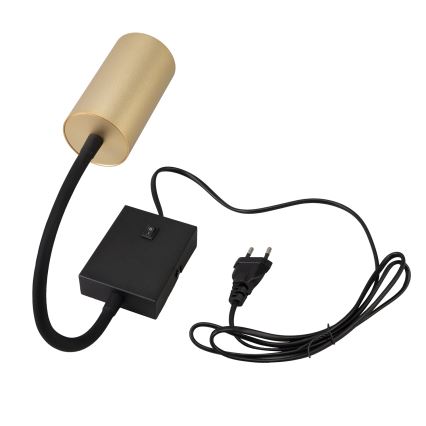 Brilagi - Гнучкий настінний світильник з вимикачем SELE 1xGU10/30W/230V чорний/золотий