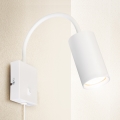 Brilagi - Гнучкий настінний світильник з вимикачем SELE 1xGU10/30W/230V білий