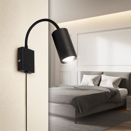 Brilagi - Гнучка настінна лампа SELE 1xGU10/30W/230V чорний