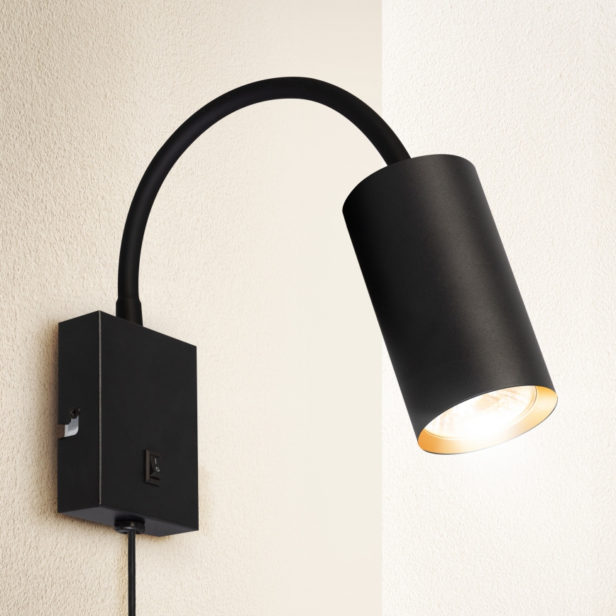 Brilagi - Гнучка настінна лампа SELE 1xGU10/30W/230V чорний/золотий