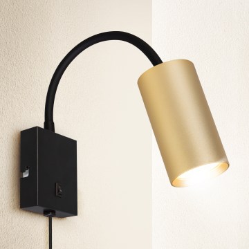 Brilagi - Гнучка настінна лампа SELE 1xGU10/30W/230V чорний/золотий