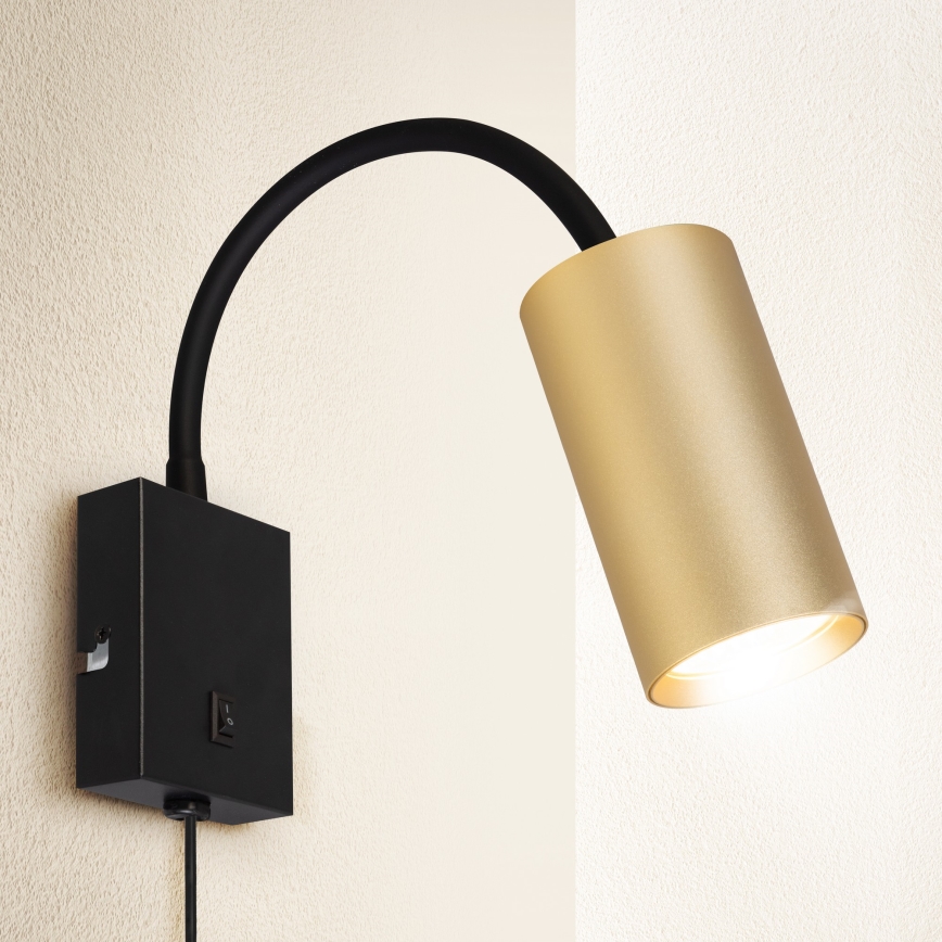 Brilagi - Гнучка настінна лампа SELE 1xGU10/30W/230V чорний/золотий