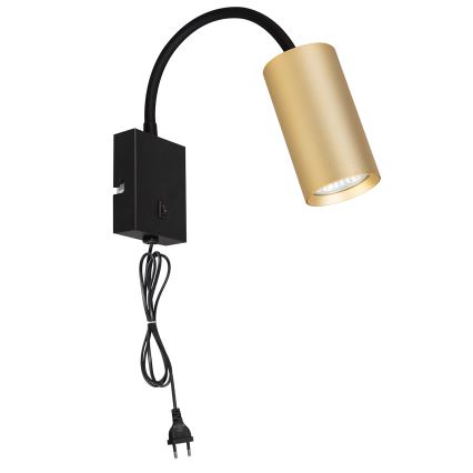 Brilagi - Гнучка настінна лампа SELE 1xGU10/30W/230V чорний/золотий