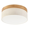 Brilagi - LED Ceiling Light BELLADONNA LED/20W/230V diameter 30 cm cream/oak