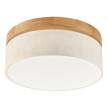 Brilagi - LED Ceiling Light BELLADONNA LED/20W/230V diameter 30 cm cream/oak