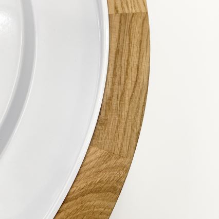 Brilagi - LED Ceiling Light BELLADONNA LED/20W/230V diameter 30 cm cream/oak