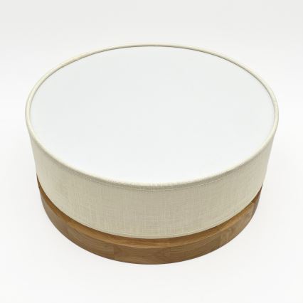 Brilagi - LED Ceiling Light BELLADONNA LED/20W/230V diameter 30 cm cream/oak