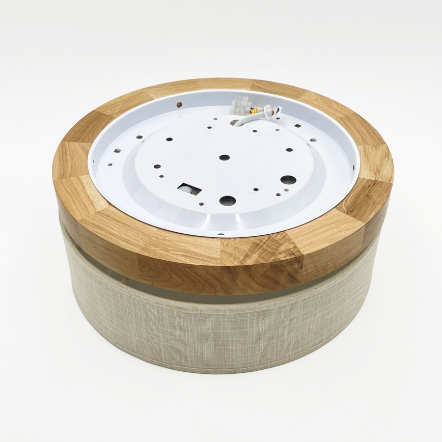 Brilagi - LED Ceiling Light BELLADONNA LED/20W/230V diameter 30 cm cream/oak