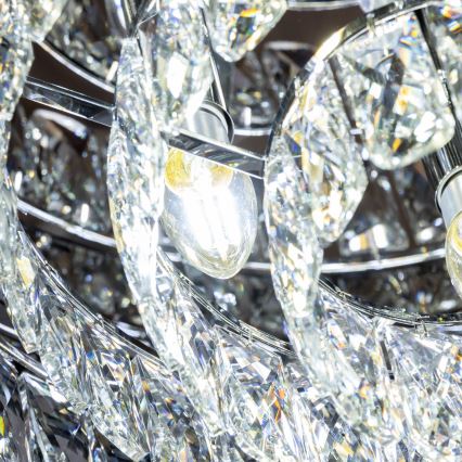 Brilagi - LED хрустальная потолочная люстра VELURE, 5xE14/40W/230V, диам. 46 см, черная