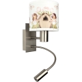 BRILAGI - LED Детская гибкая настенная лампа BOBO 1xE27/25W/230V + LED/3W матовый хром/белая/розовая/феи
