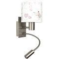 BRILAGI - LED детская гибкая настенная лампа BOBO 1xE27/25W/230V + LED/3W матовый хром/кремовый/зайчики