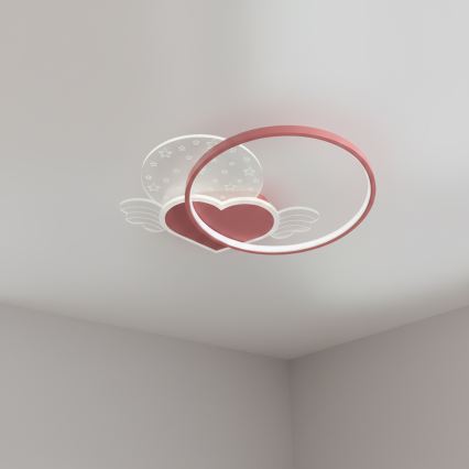 Brilagi - LED Детский потолочный светильник LOVE LED/48W/230V 3000/4500/6000K розовый