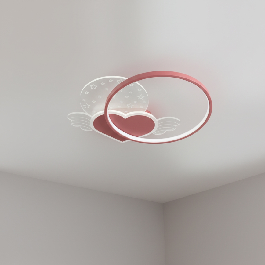 Brilagi - LED Детский потолочный светильник LOVE LED/48W/230V 3000/4500/6000K розовый