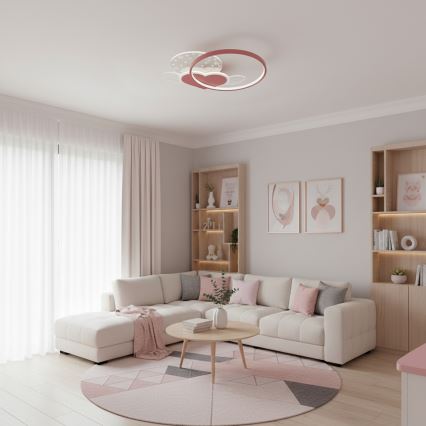 Brilagi - LED Детский потолочный светильник LOVE LED/48W/230V 3000/4500/6000K розовый