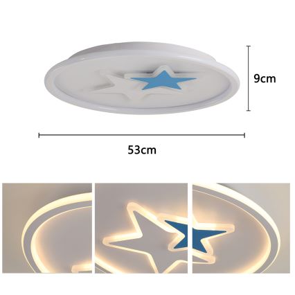 Brilagi - LED Детский потолочный светильник STARS LED/35 Вт/230 В, диаметр 53 см