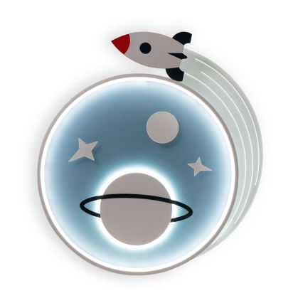 Brilagi - светодиодный детский потолочный светильник STARSHIP LED/64W/230V 3000/4500/6000K синий