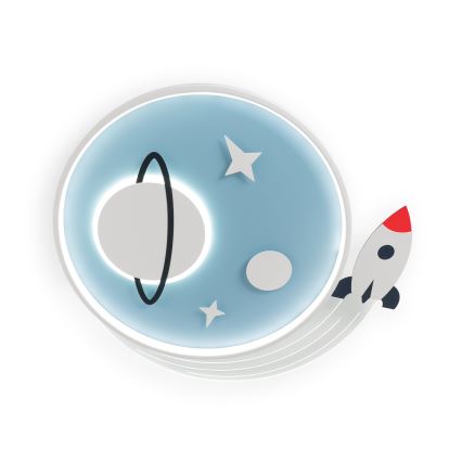 Brilagi - светодиодный детский потолочный светильник STARSHIP LED/64W/230V 3000/4500/6000K синий