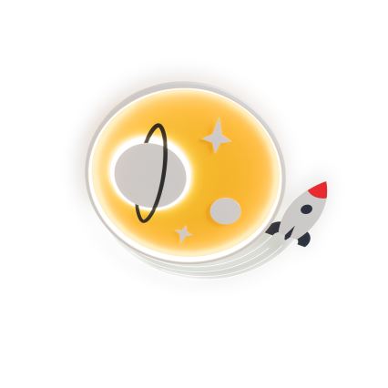 Brilagi - Детский LED-потолочный светильник STARSHIP LED/64 Вт/230 В 3000/4500/6000 К жёлтый