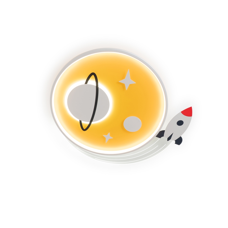 Brilagi - Детский LED-потолочный светильник STARSHIP LED/64 Вт/230 В 3000/4500/6000 К жёлтый