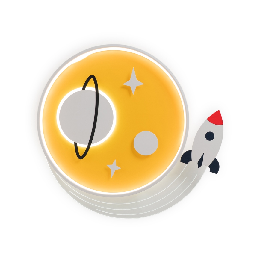 Brilagi - Детский LED-потолочный светильник STARSHIP LED/64 Вт/230 В 3000/4500/6000 К жёлтый