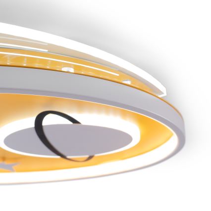 Brilagi - Детский LED-потолочный светильник STARSHIP LED/64 Вт/230 В 3000/4500/6000 К жёлтый
