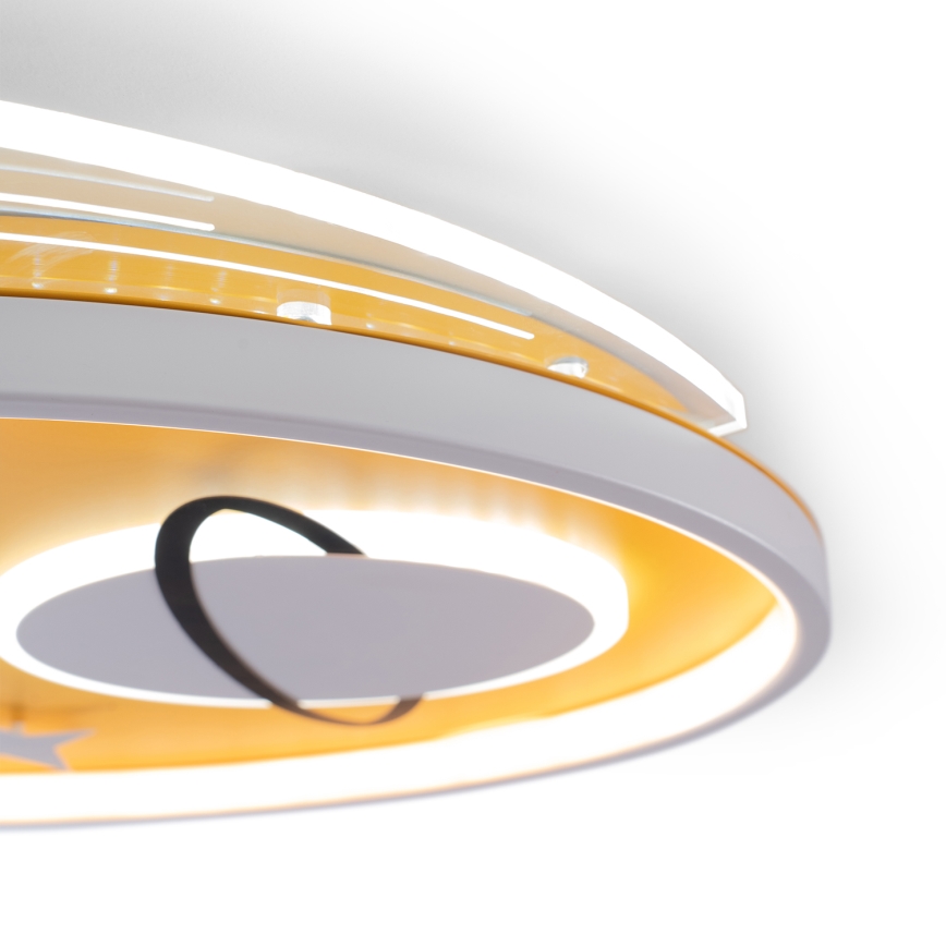 Brilagi - Детский LED-потолочный светильник STARSHIP LED/64 Вт/230 В 3000/4500/6000 К жёлтый