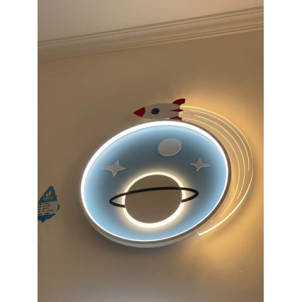 Brilagi -LED Детский потолочный светильник STARSHIP LED/64W/230V 3000/4500K синий